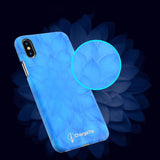 Син неонов кейс за Apple iPhone XS