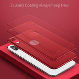 360° кейс за Apple iPhone XS - Червен