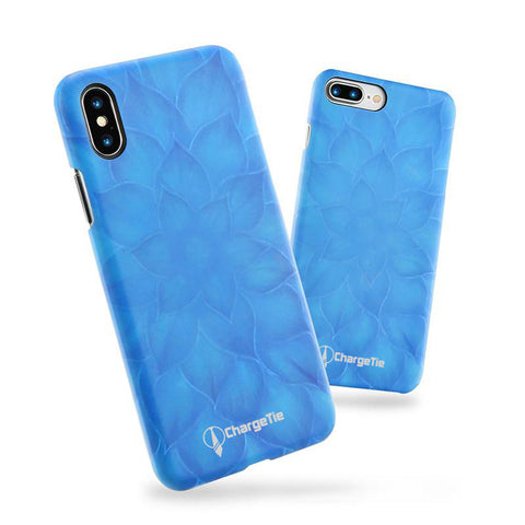 Син неонов кейс за Apple iPhone XS