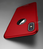 360° кейс за Apple iPhone XS - Червен