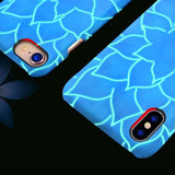 Син неонов кейс за Apple iPhone XS