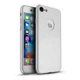 360° кейс за Apple iPhone 8 - Сребърен